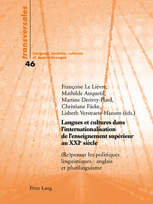 cover image of Langues et cultures dans l'internationalisation de l'enseignement supérieur au XXIe siècle